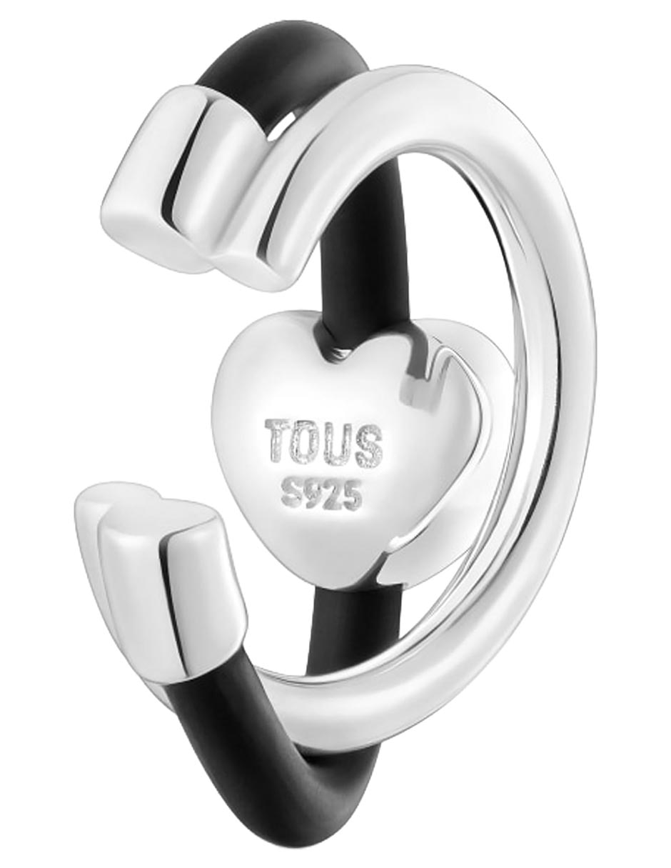 Arete ear cuff de corazón Tous Bold Motif de plata P 925 con acabado brillante